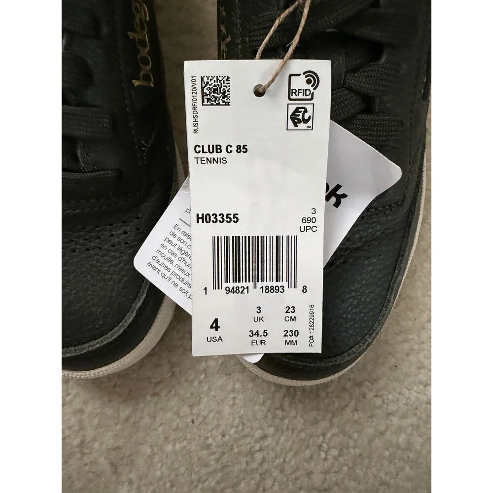 Hunter Green Reebok Bodega Sneakers Size Big Kids 4 Comes W. 2 Color Laces NWT